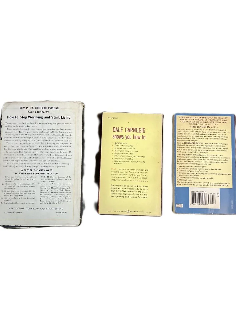 Vintage Dale Carnegie's How to Win Friends/Public Speaking/The Leader in You